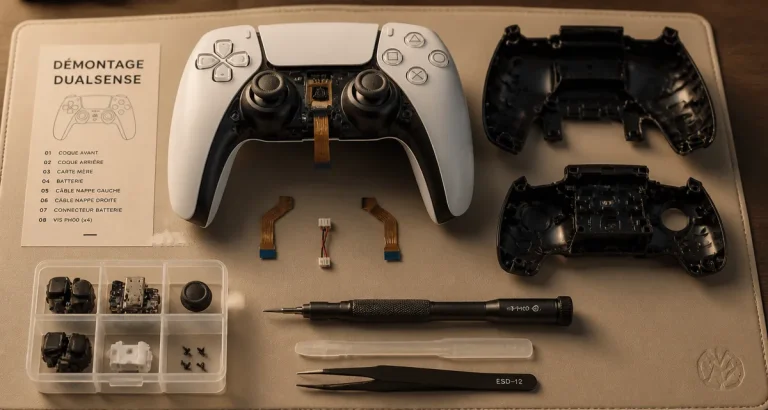 Comment demonter une manette ps5 : 4 vis cachées et gestes techniques