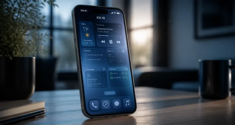 date de sortie ios 19 iPhone sur bureau