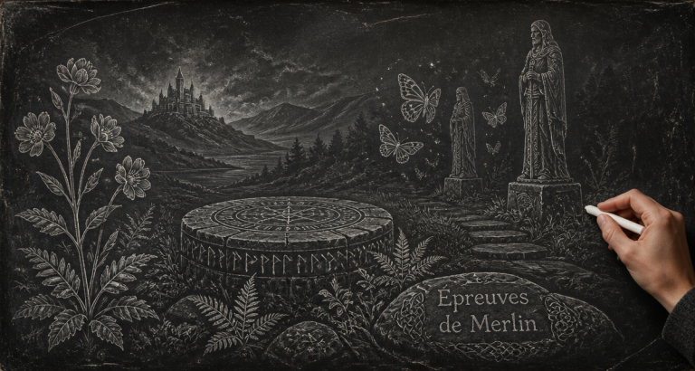 epreuve de merlin socle pierre runes hogwarts legacy