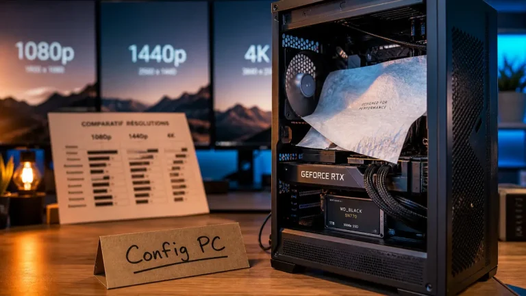 Config PC gamer : comparer 1080p, 1440p et 4K