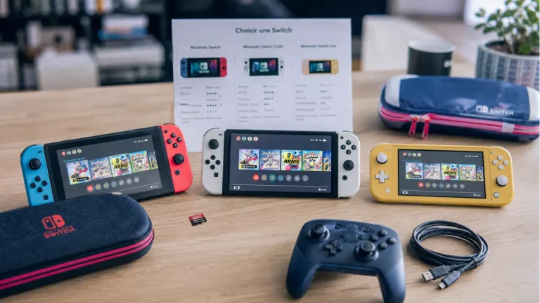 Console nintendo Switch OLED, Switch et Lite côte à côte