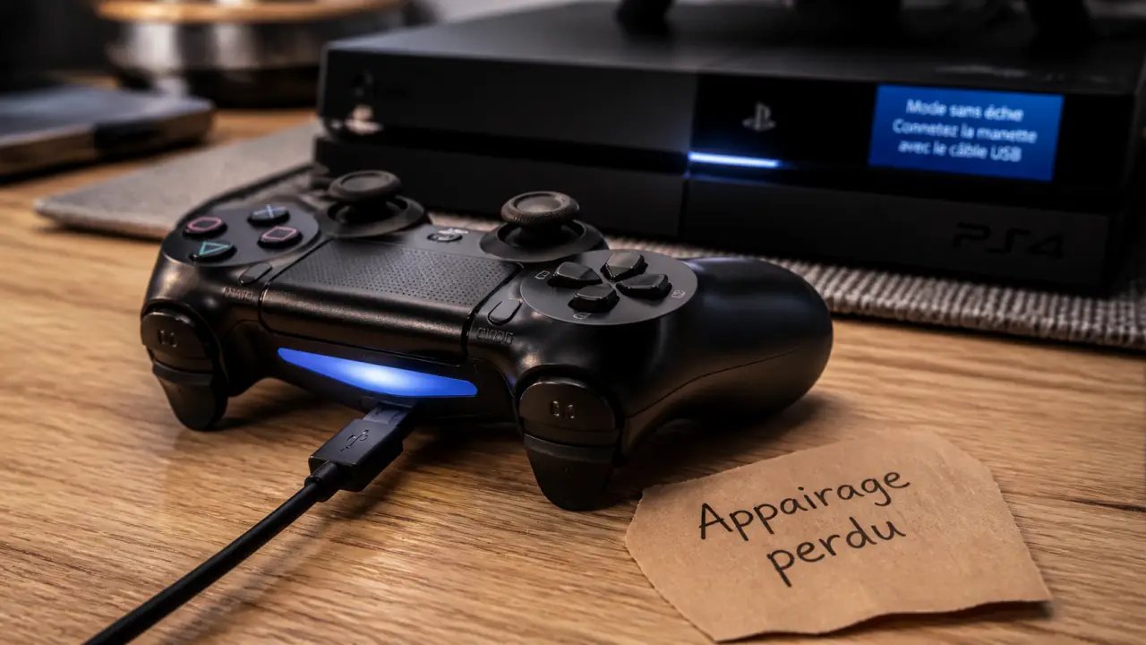 Pourquoi ma manette PS4 ne se connecte pas : câble USB et appairage perdu