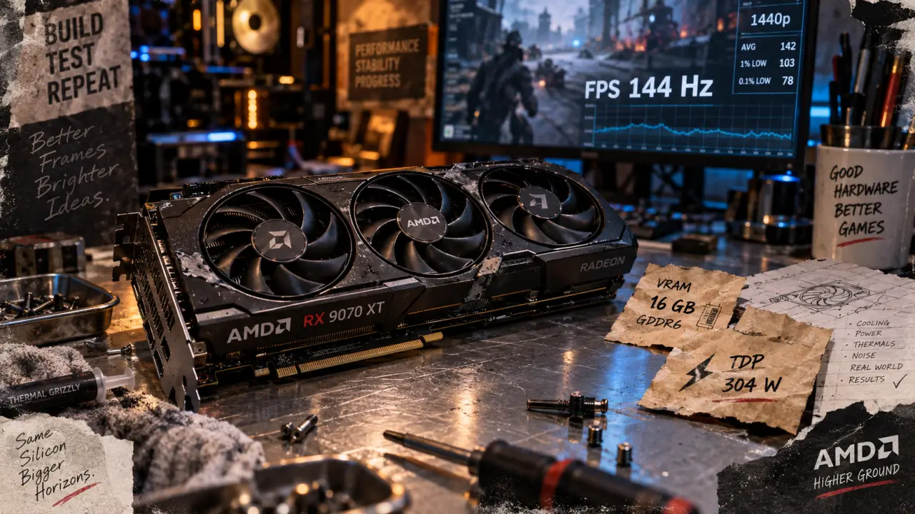 carte graphique la meilleur RX 9070 XT 1440p, test FPS 144 Hz