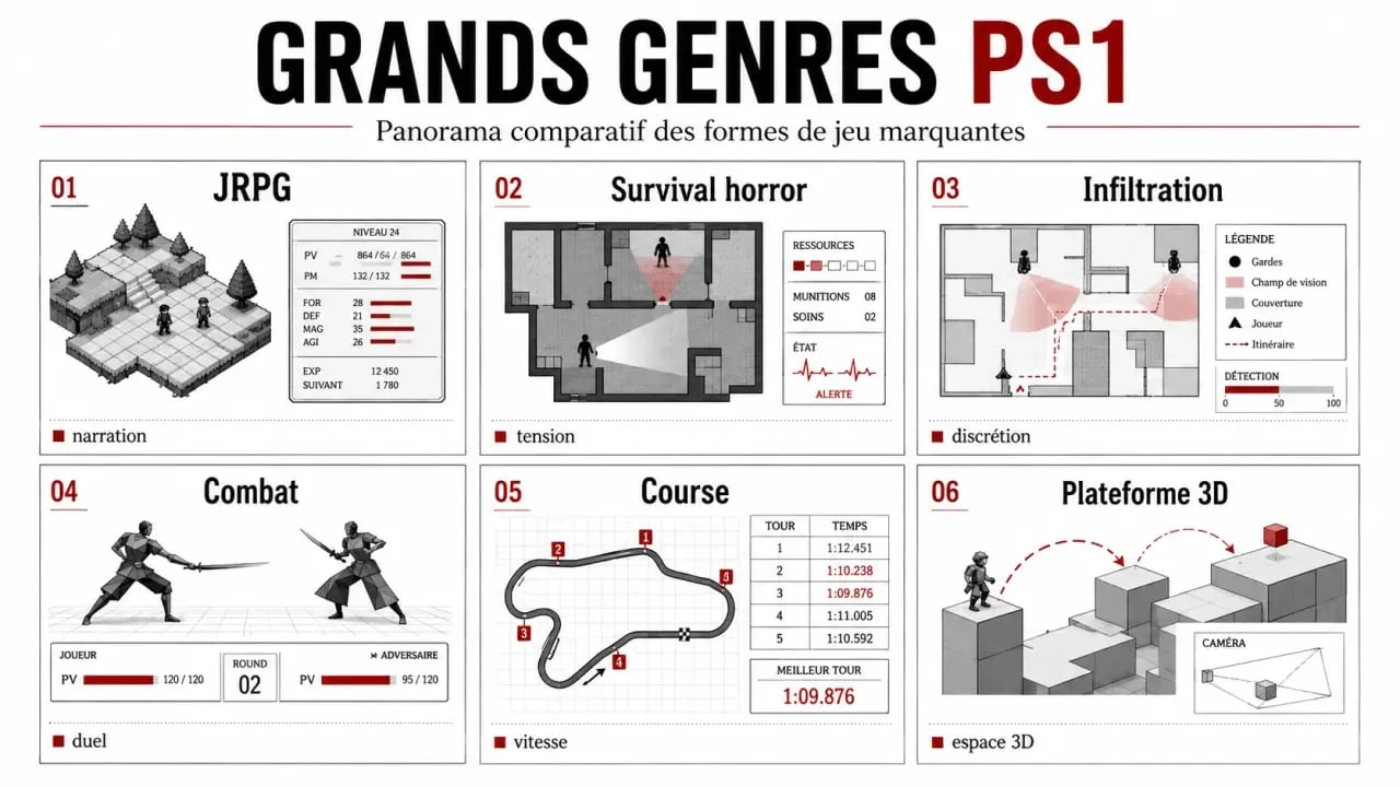 Meilleurs jeux PS1 : repères par genre pour choisir les jeux incontournables