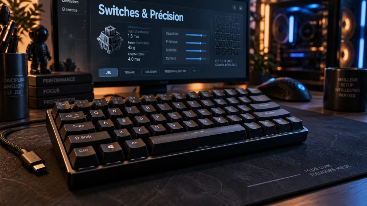 Meilleur clavier gamer : clavier mécanique 60% avec USB-C