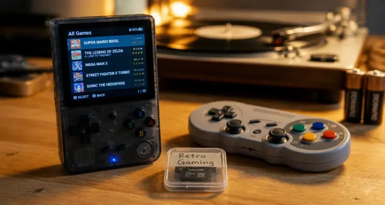 Retro gaming device : console rétro portable, carte SD et manette