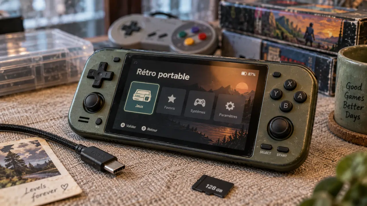 Console retro portable Linux ou Android, écran IPS et microSD