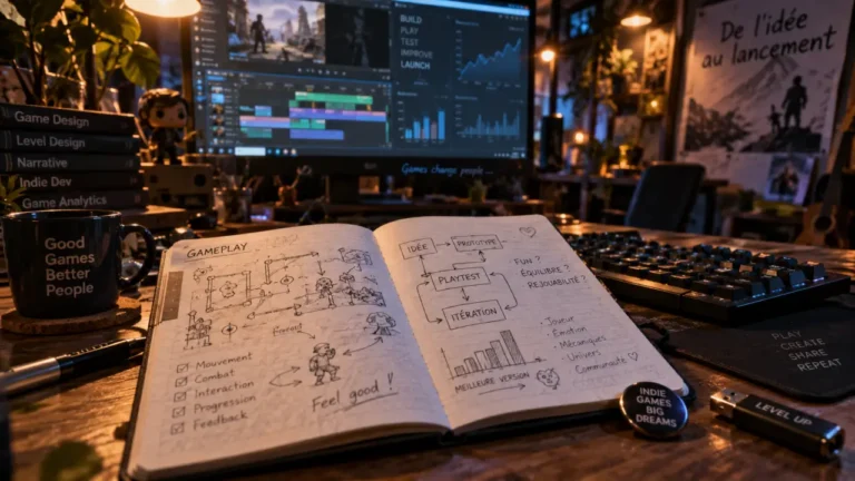 Industrie vidéoludique : carnet de gameplay et lancement du jeu